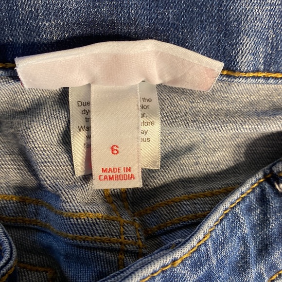 Isabel MATERNITY skinny jeggings size 6 distressed denim Pregnancy post Stretch - Picture 6 of 9